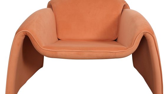 Nowoczesny Fotel Cynamonowy Welurowa Tapicerka – Zenith