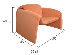 miniaturka Nowoczesny Fotel Cynamonowy Welurowa Tapicerka – Zenith