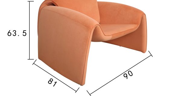 miniaturka Nowoczesny Fotel Cynamonowy Welurowa Tapicerka – Zenith