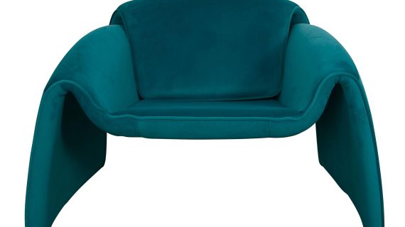 Morski Fotel Nowoczesny Welur Minimalistyczna Forma – Zenith