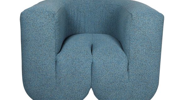 Łukowy Fotel Niebieski Czarno-Szary Szenil – Zenith