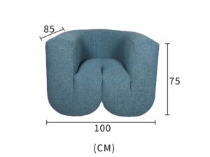 miniaturka Łukowy Fotel Niebieski Czarno-Szary Szenil – Zenith