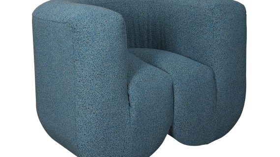 miniaturka Łukowy Fotel Niebieski Czarno-Szary Szenil – Zenith