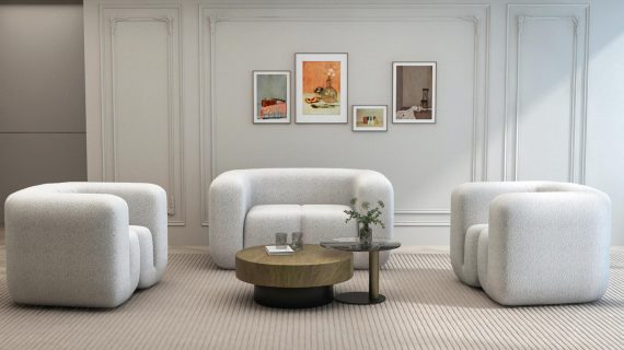 miniaturka Łukowa Sofa Jasnoszary Szenil – Zenith