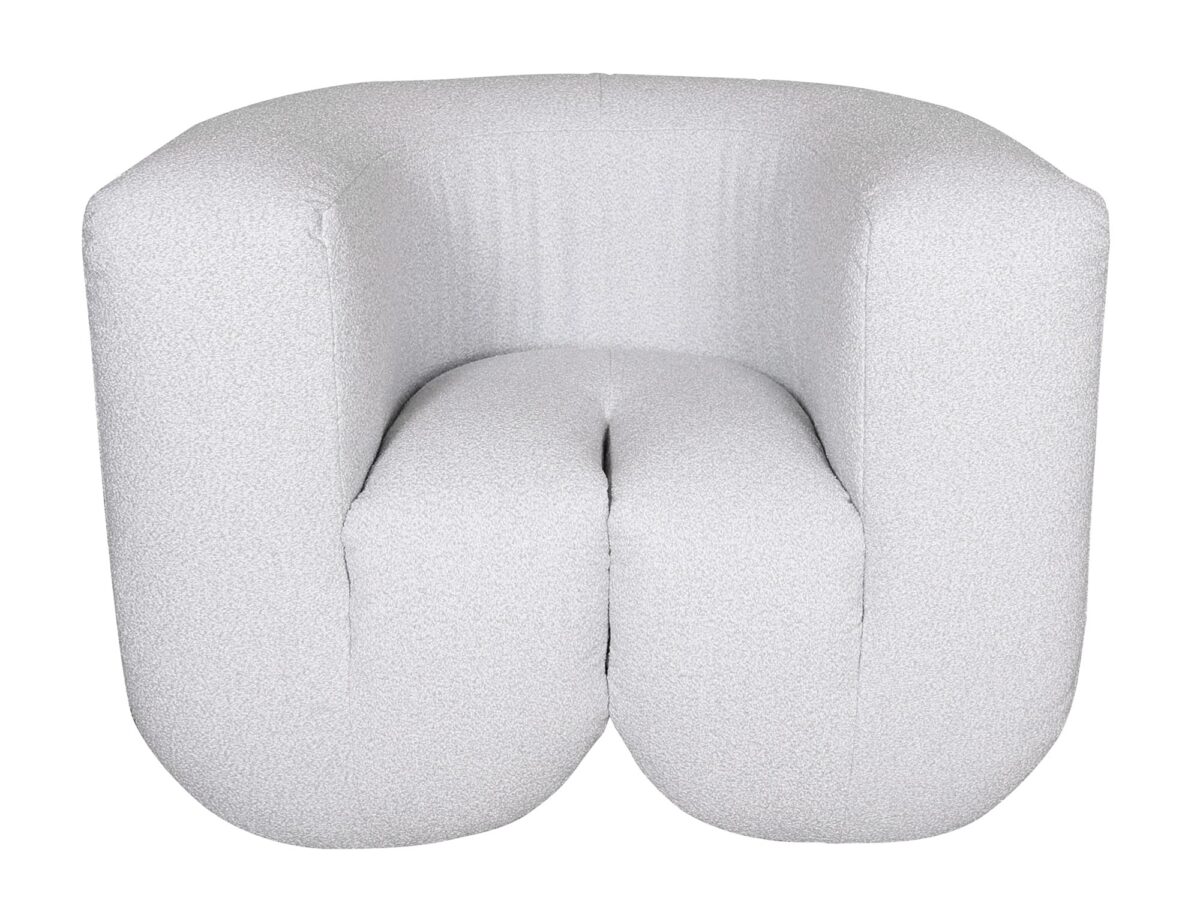 Łukowy Fotel Jasnoszary Szenil – Zenith