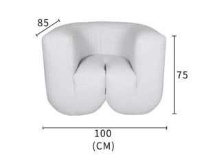 miniaturka Łukowy Fotel Jasnoszary Szenil – Zenith