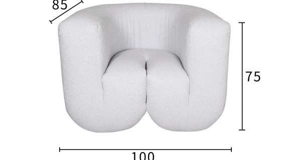 miniaturka Łukowy Fotel Jasnoszary Szenil – Zenith