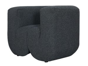 miniaturka Grafitowy Fotel Łukowy Tkanina Szenilowa – Zenith