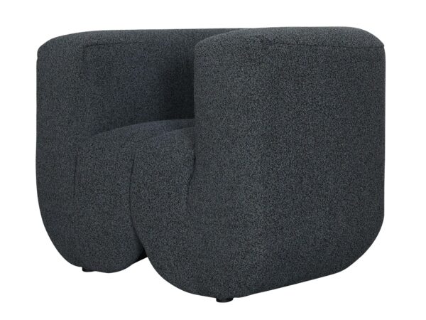 Nowoczesny fotel w tkaninie strukturalnej