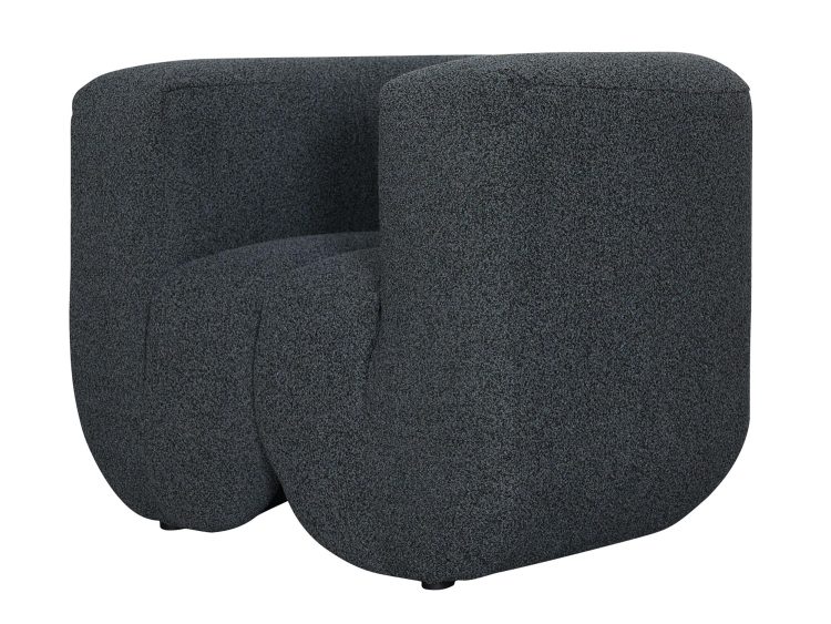 Nowoczesny fotel w tkaninie strukturalnej