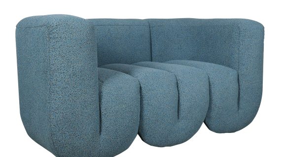 miniaturka Łukowa Sofa Niebiesko-Szaro-Czarna – Zenith