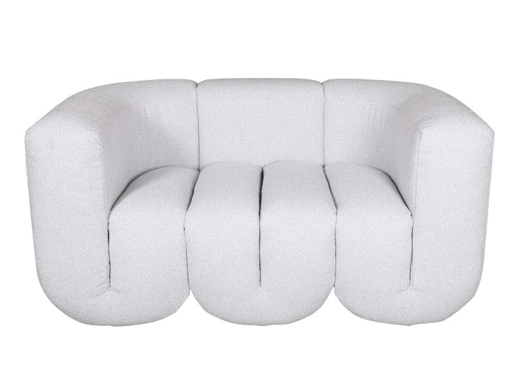 Biała sofa modułowa trzyosobowa