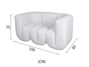 miniaturka Łukowa Sofa Jasnoszary Szenil – Zenith