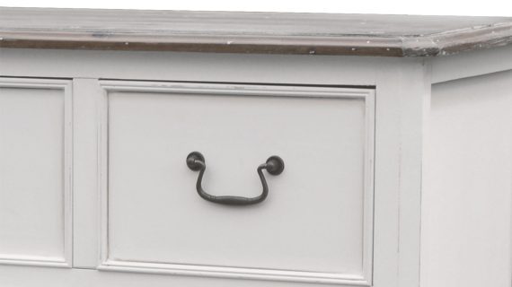 miniaturka RTV komoda w stylu prowansalskim z ciemnobrązowym blatem – Citta