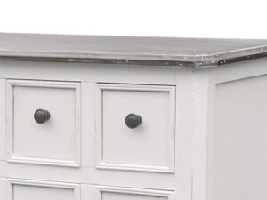 miniaturka Prowansalska komoda z ciemnobrązowym blatem – Citta