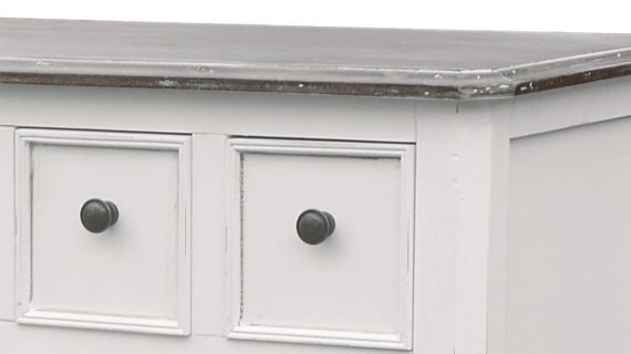 miniaturka Prowansalska komoda z ciemnobrązowym blatem – Citta