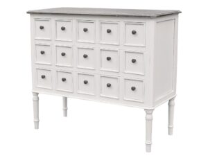 Prowansalska komoda z ciemnobrązowym blatem – Citta