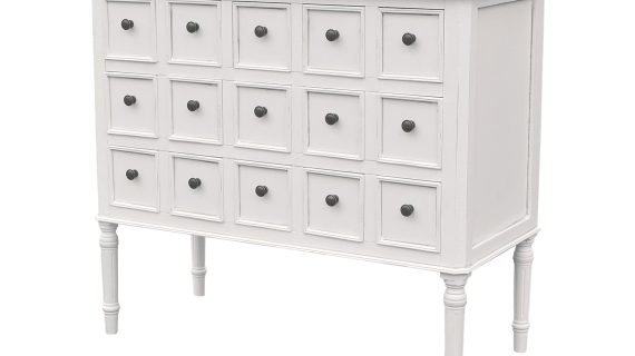 Prowansalska komoda z ciemnobrązowym blatem – Citta