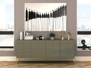 miniaturka Komoda Modern Classic Cementowa Zieleń – Blossom Grove