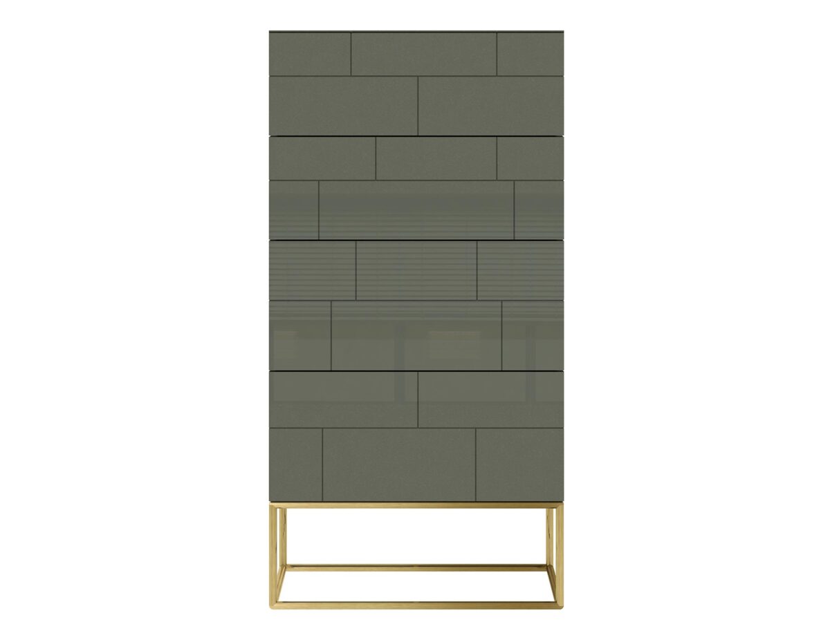 Komoda Zielona Modern Classic Złote Nogi – Blossom Grove