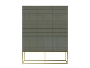 Modern Classic Komoda Cementowa Zieleń Złote Nogi – Blossom Grove