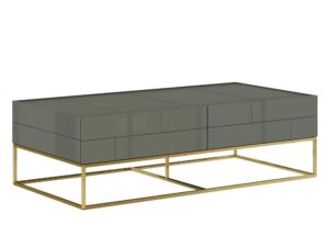 miniaturka Modern Classic Ława Zielona Kontrastowe Złote Nogi – Blossom Grove