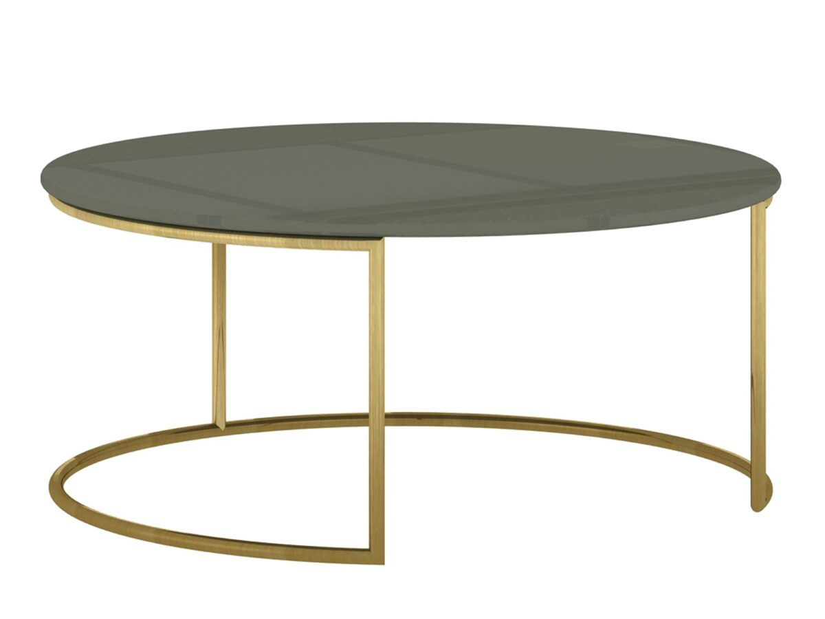 Kawowy Stolik Modern Classic Zieleń Złote Nogi – Blossom Grove