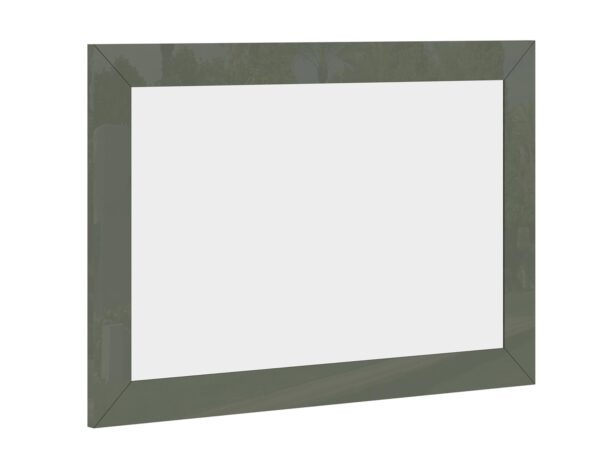 Lustro prostokątne w zielonej ramie, widok pod kątem