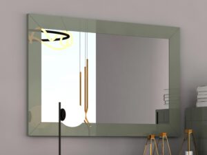 miniaturka Modern Classic Lustro Cementowa Zieleń Rama Połysk – Blossom Grove