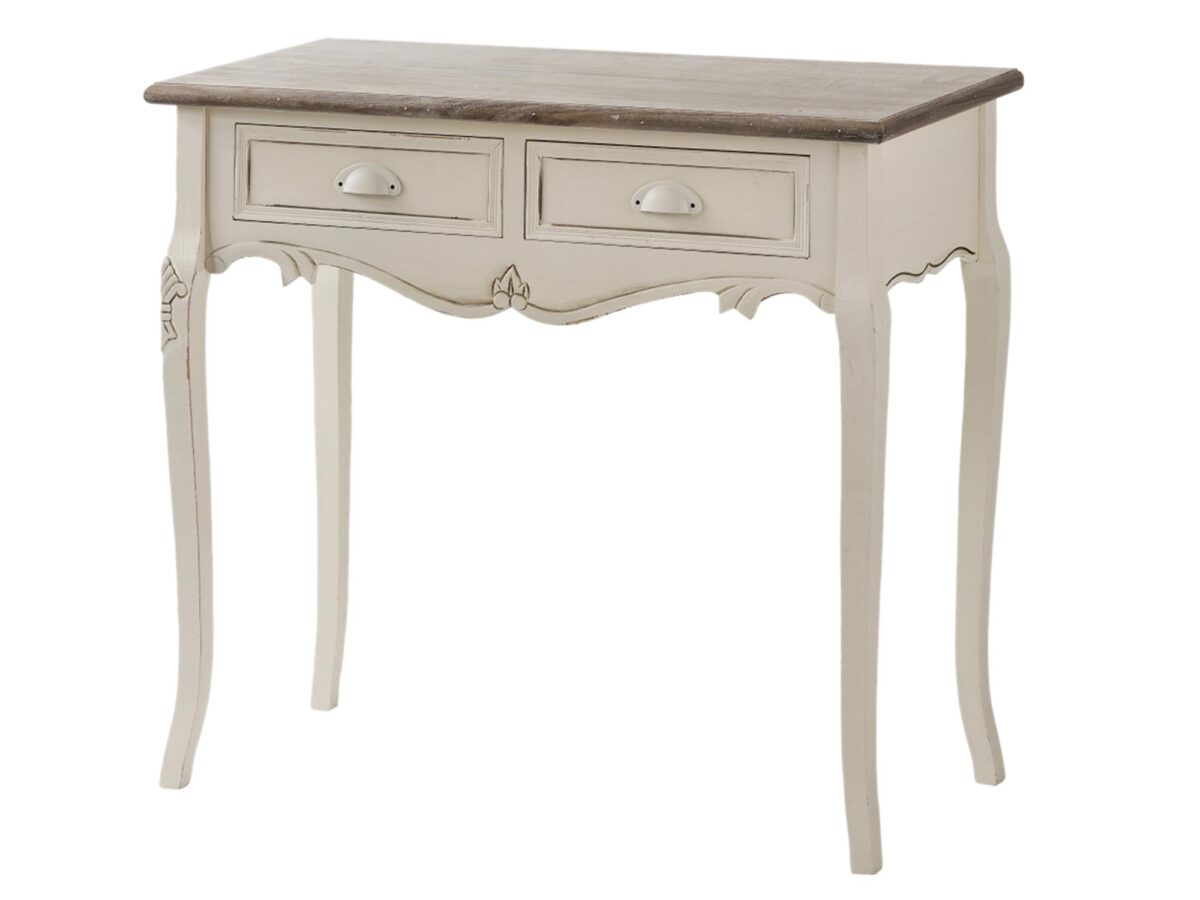 Konsola prowansalska z przecieranym blatem i metalowym uchwytem – Sorrento