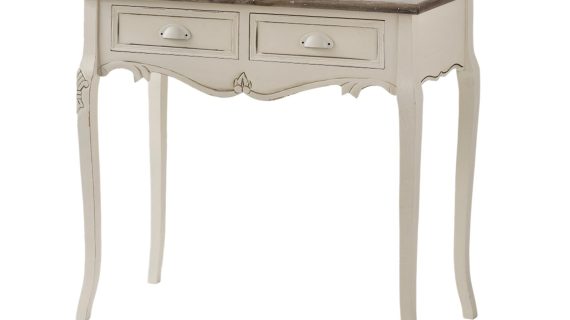 Konsola prowansalska z przecieranym blatem i metalowym uchwytem – Sorrento