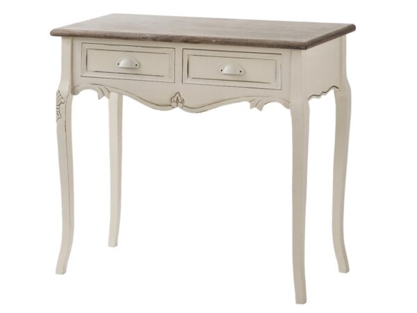 toaletka z dwiema szufladami i giętymi nogami