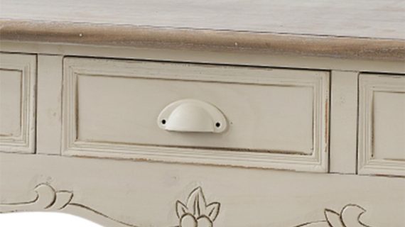 miniaturka Konsola prowansalska z przecieranym blatem i metalowym uchwytem – Sorrento