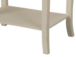 miniaturka Szafka nocna kremowa z rzeźbieniami i jasnobrązowym blatem – Sorrento