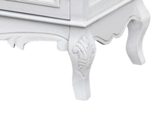 miniaturka Regał biały prowansalski z wieńcem w kolorze ciemnobrązowym – Sorrento White