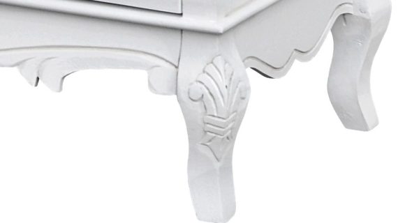 miniaturka Regał biały prowansalski z wieńcem w kolorze ciemnobrązowym – Sorrento White