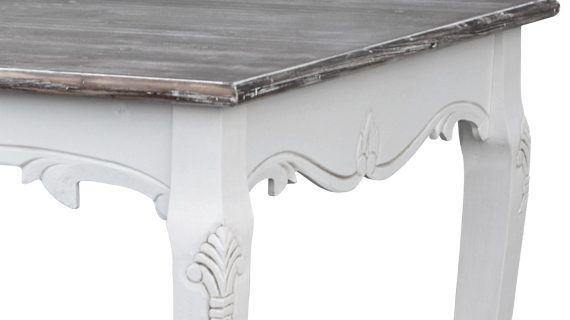 miniaturka Stolik kawowy prowansalski biały z ozdobnym wykończeniem – Sorrento White