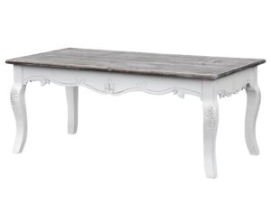 Stolik kawowy prowansalski biały z ozdobnym wykończeniem – Sorrento White