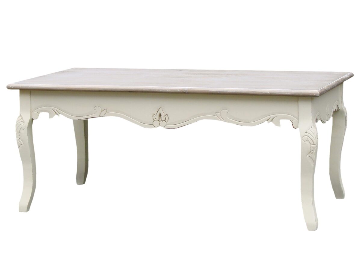 Stolik prowansalski z jasnobrązowym blatem do salonu – Sorrento