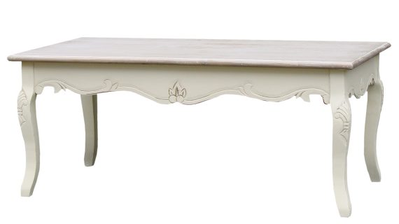 Stolik prowansalski z jasnobrązowym blatem do salonu – Sorrento