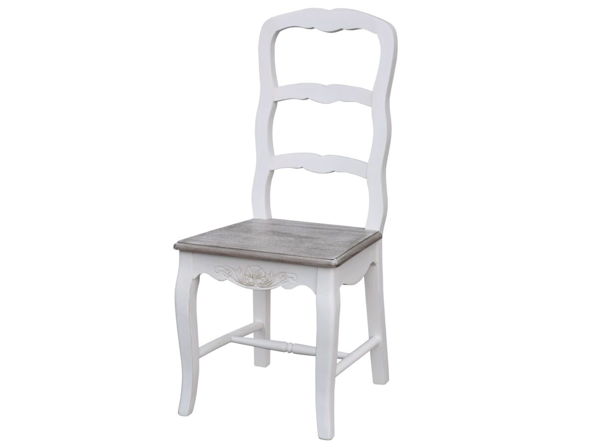 Krzesło drewniane w stylu prowansalskim – Sorrento White