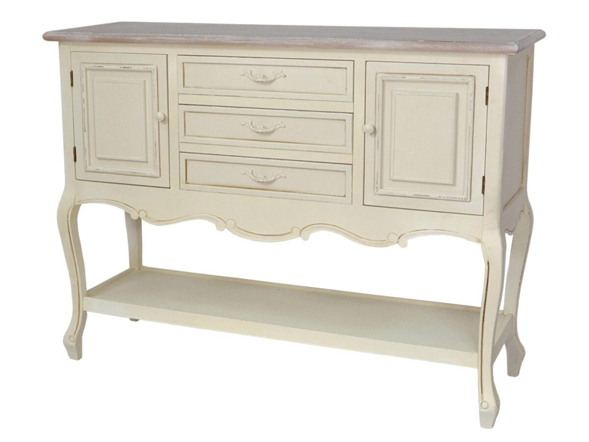 Komoda z uchwytami muszelkowymi w stylu prowansalskim – Sorrento