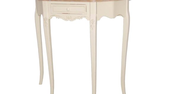 Konsola z metalowymi uchwytami i jasnobrązowym blatem – Sorrento