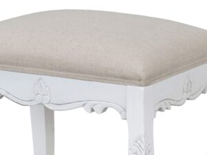 miniaturka Siedzisko tapicerowane kremowe z białą ramą – Sorrento White