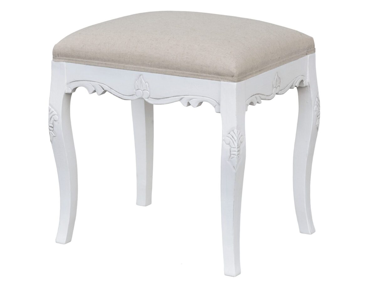 Siedzisko tapicerowane kremowe z białą ramą – Sorrento White