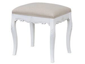 Siedzisko tapicerowane kremowe z białą ramą – Sorrento White