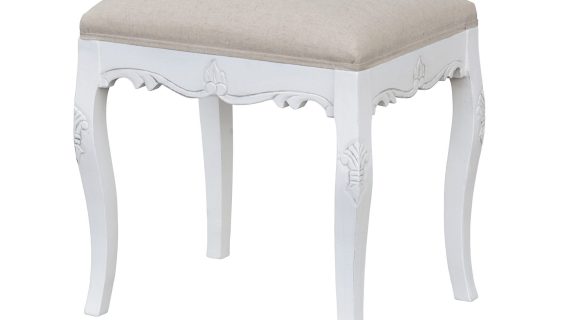 Siedzisko tapicerowane kremowe z białą ramą – Sorrento White