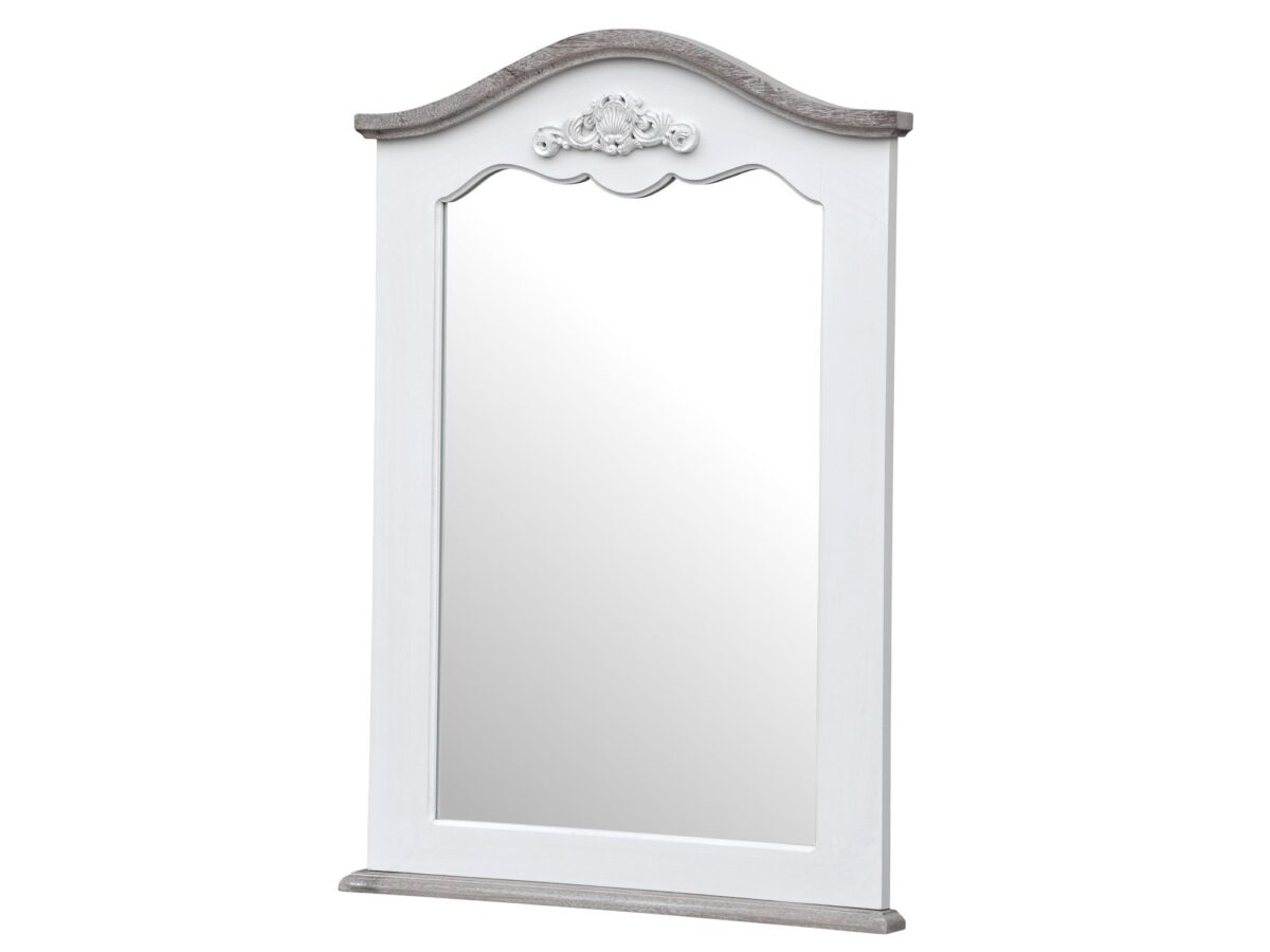 Lustro prowansalskie z białą ramą – Sorrento White