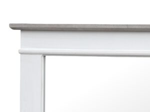 miniaturka Lustro białe z ciemnobrązowym wykończeniem w stylu prowansalskim – Sorrento White