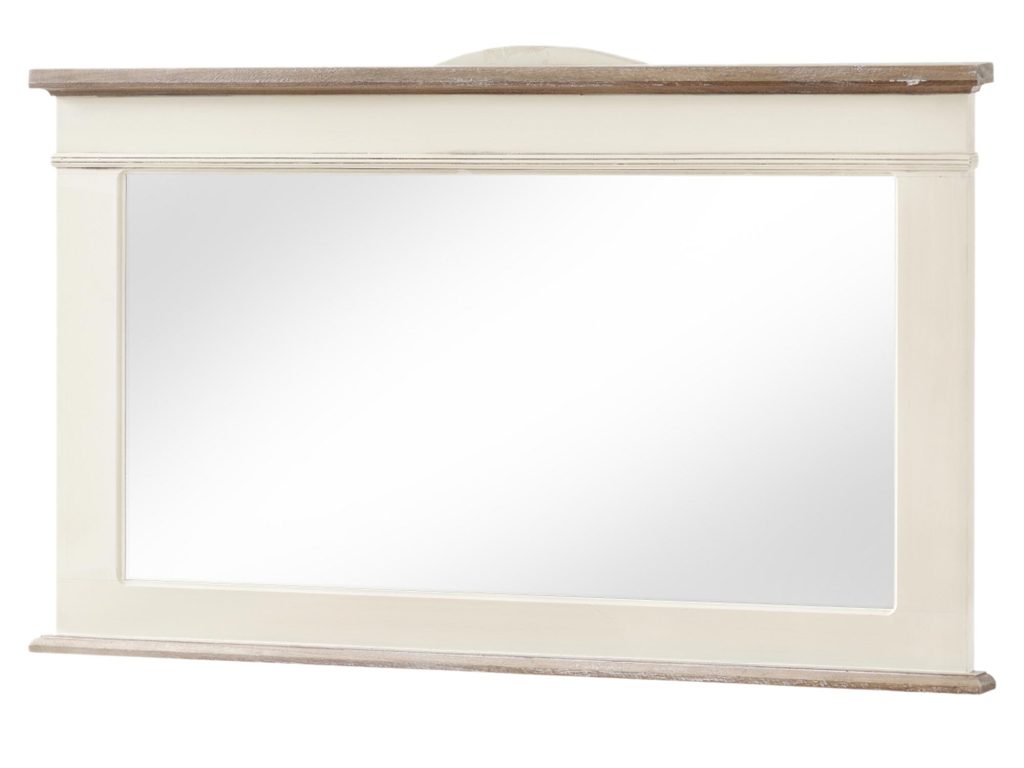 Lustro prowansalskie kremowe z jasnobrązowym wieńcem – Sorrento